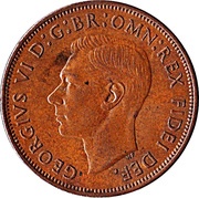 1 Penny - George VI without "IND:IMP" obverse image