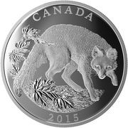 125 Dollars - Elizabeth II Grey Fox, Canada, 2015 reverse image