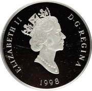 150 Dollars - Elizabeth II Grey Wolf; platinum obverse image