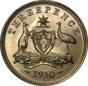 3 Pence - Edward VII reverse image