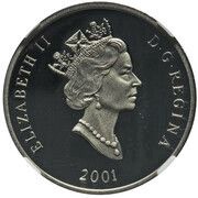 150 Dollars - Elizabeth II Harlequin Duck; platinum obverse image