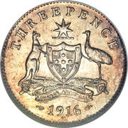 3 Pence - George V, Australia, 1911-1936 reverse image
