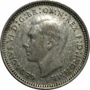 3 Pence - George VI obverse image