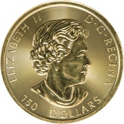 150 Dollars - Elizabeth II Megaleaf obverse image