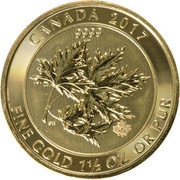 150 Dollars - Elizabeth II Megaleaf, Canada, 2017 reverse image