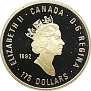 175 Dollars - Elizabeth II Olympic movement; I.O.C. coinage obverse image
