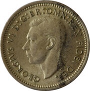 3 Pence - George VI without "IND:IMP" obverse image