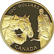 200 Dollars - Elizabeth II RCMP, Canada, 1993 reverse image
