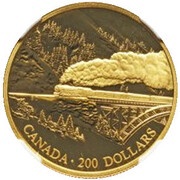 200 Dollars - Elizabeth II Transcontinental Landscape, Canada, 1996 reverse image