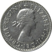 3 Pence - Elizabeth II 1st Portrait; without "F:D:" obverse image