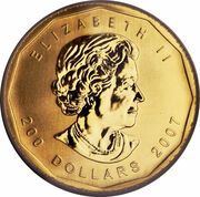 200 Dollars - Elizabeth II Maple leaf 99999 obverse image