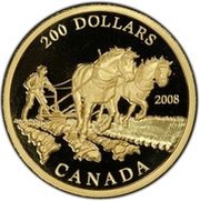 200 Dollars - Elizabeth II Agriculture Trade, Canada, 2008 reverse image