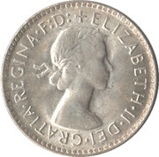 3 Pence - Elizabeth II 1st Portrait; with "F:D:" obverse image