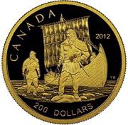200 Dollars - Elizabeth II The Vikings, Canada, 2012 reverse image