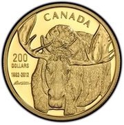 200 Dollars - Elizabeth II Moose, The Challenge, Canada, 2012 reverse image