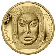 200 Dollars - Elizabeth II Matriarch Moon Mask, Canada, 2014 reverse image