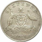 6 Pence - George V, Australia, 1911-1936 reverse image