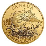 200 Dollars - Elizabeth II Largemouth Bass, Canada, 2015 reverse image