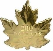 200 Dollars - Elizabeth II Canadian Maple Leaf, Canada, 2016 reverse image