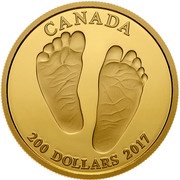 200 Dollars - Elizabeth II Welcome to the World, Canada, 2017 reverse image