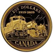 200 Dollars - Elizabeth II Canadian Rail, Canada, 2019 reverse image