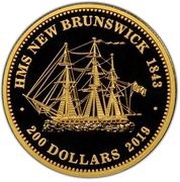 200 Dollars - Elizabeth II HMS New Brunswick, Canada, 2019 reverse image