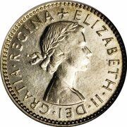 6 Pence - Elizabeth II without "F:D:" obverse image