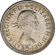 6 Pence - Elizabeth II with "F:D:" obverse image