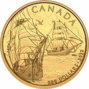 200 Dollars - Elizabeth II Brigantine, Canada, 2022 reverse image