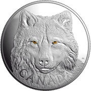 250 Dollars - Elizabeth II In the Eyes of the Timber Wolf, Canada, 2017 reverse image