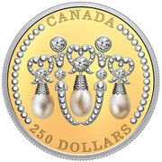 250 Dollars - Elizabeth II Lover's Knot Tiara, Canada, 2021 reverse image