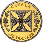 250 Dollars - Elizabeth II Diamond Diadem, Canada, 2022 reverse image
