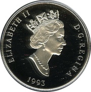 300 Dollars - Elizabeth II Arctic fox; platinum obverse image