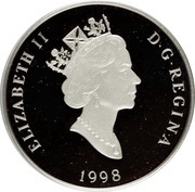 300 Dollars - Elizabeth II Grey Wolf; platinum obverse image