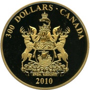 300 Dollars - Elizabeth II New Brunswick, Canada, 2010 reverse image