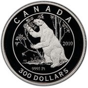 300 Dollars - Elizabeth II Ground Sloth, Canada, 2010 reverse image