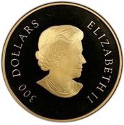 300 Dollars - Elizabeth II Crystal Snowflake obverse image