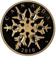 300 Dollars - Elizabeth II Crystal Snowflake, Canada, 2010 reverse image