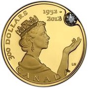 300 Dollars - Elizabeth II Diamond Jubilee, Canada, 2012 reverse image