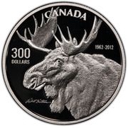 300 Dollars - Elizabeth II Bateman Moose, Canada, 2012 reverse image