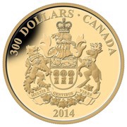 300 Dollars - Elizabeth II Saskatchewan, Canada, 2014 reverse image