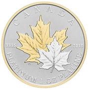 300 Dollars - Elizabeth II Maple Leaf Forever, Canada, 2018 reverse image