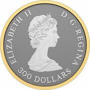300 Dollars In the name of Elizabeth II; Maple Leaf Forever obverse image