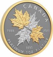 300 Dollars In the name of Elizabeth II; Maple Leaf Forever, Canada, 2023 reverse image