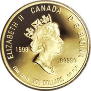 350 Dollars - Elizabeth II Flowers of Canada's Coat of Arms obverse image