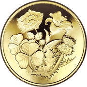 350 Dollars - Elizabeth II Flowers of Canada's Coat of Arms, Canada, 1998 reverse image
