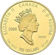 350 Dollars - Elizabeth II Pacific Dogwood Flower obverse image