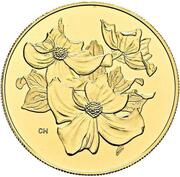 350 Dollars - Elizabeth II Pacific Dogwood Flower, Canada, 2000 reverse image