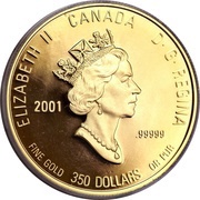 350 Dollars - Elizabeth II Mayflower Flower obverse image