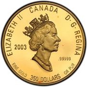 350 Dollars - Elizabeth II White Trillium obverse image